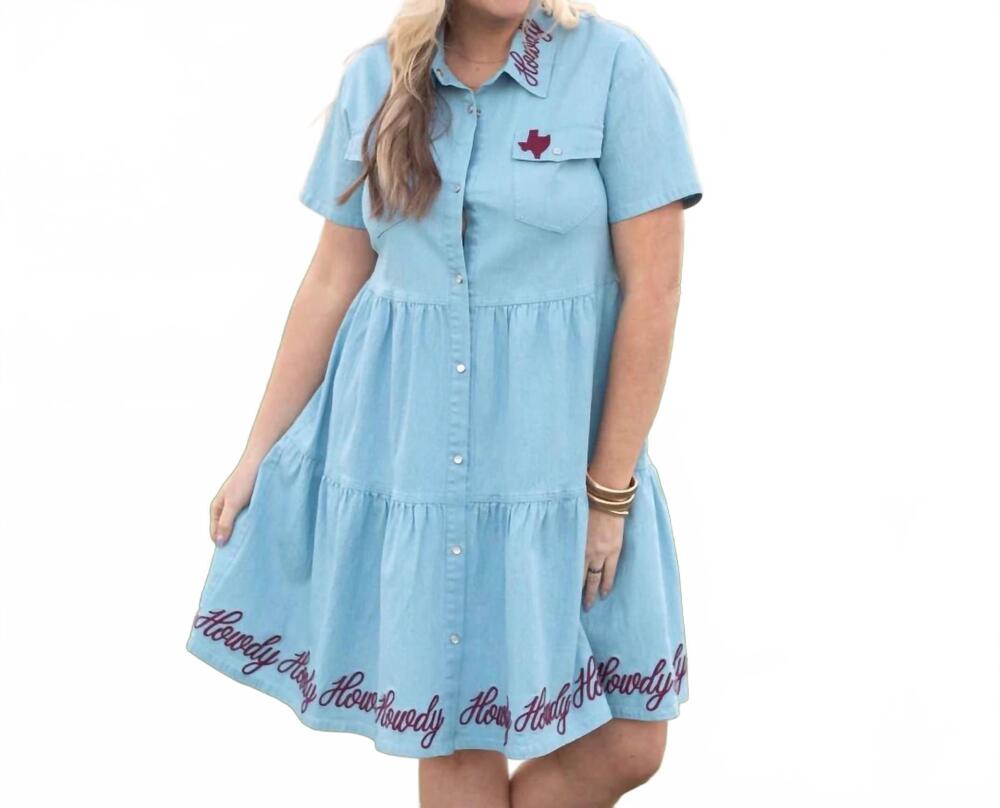 NEW LAYERZ CLOTHING darlin dress in blue
